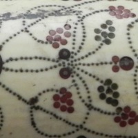 Rinceaux végétaux (détail de la poire à poudre en ivoire) 